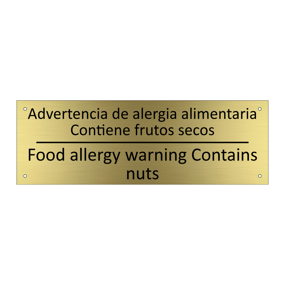 Advertencia de alergia /.../ - Food allergy warning Contains /.../