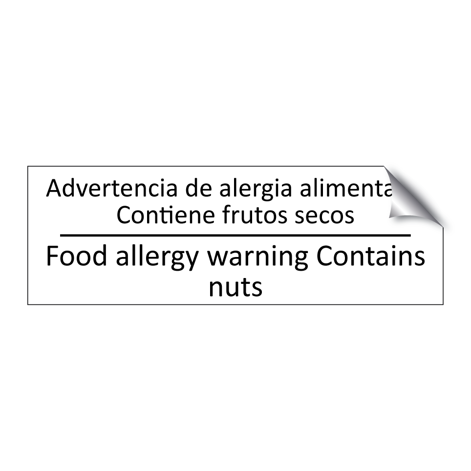 Advertencia de alergia /.../ - Food allergy warning Contains /.../