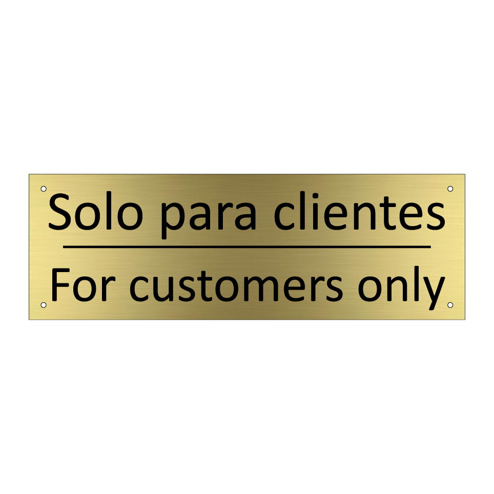 Solo para clientes - For customers only
