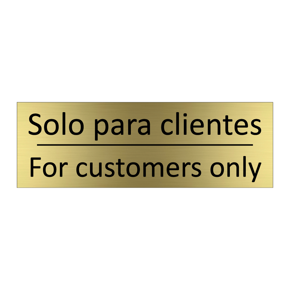 Solo para clientes - For customers only