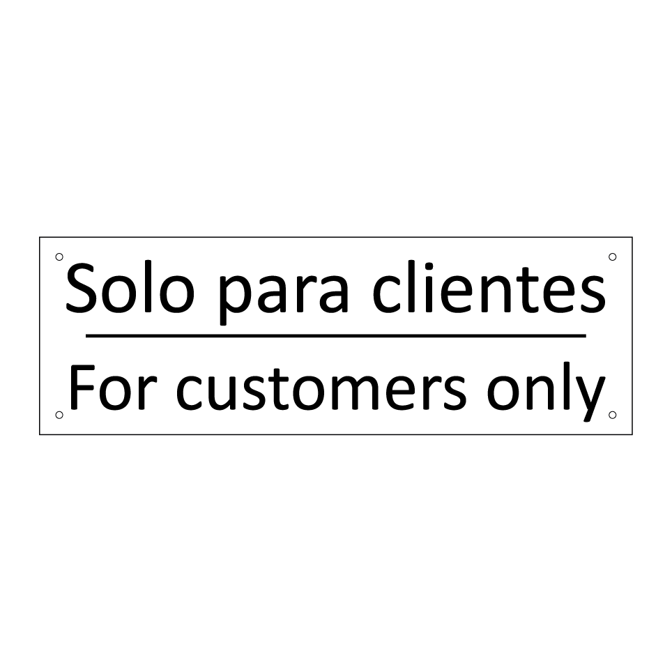 Solo para clientes - For customers only