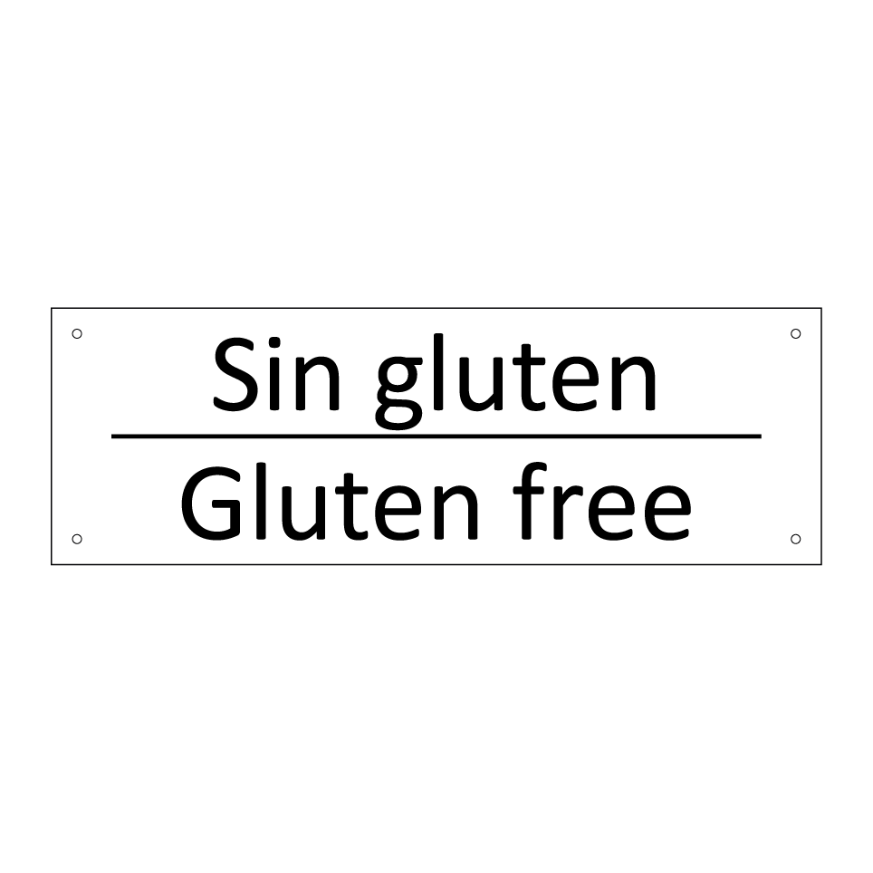 Sin gluten - Gluten free