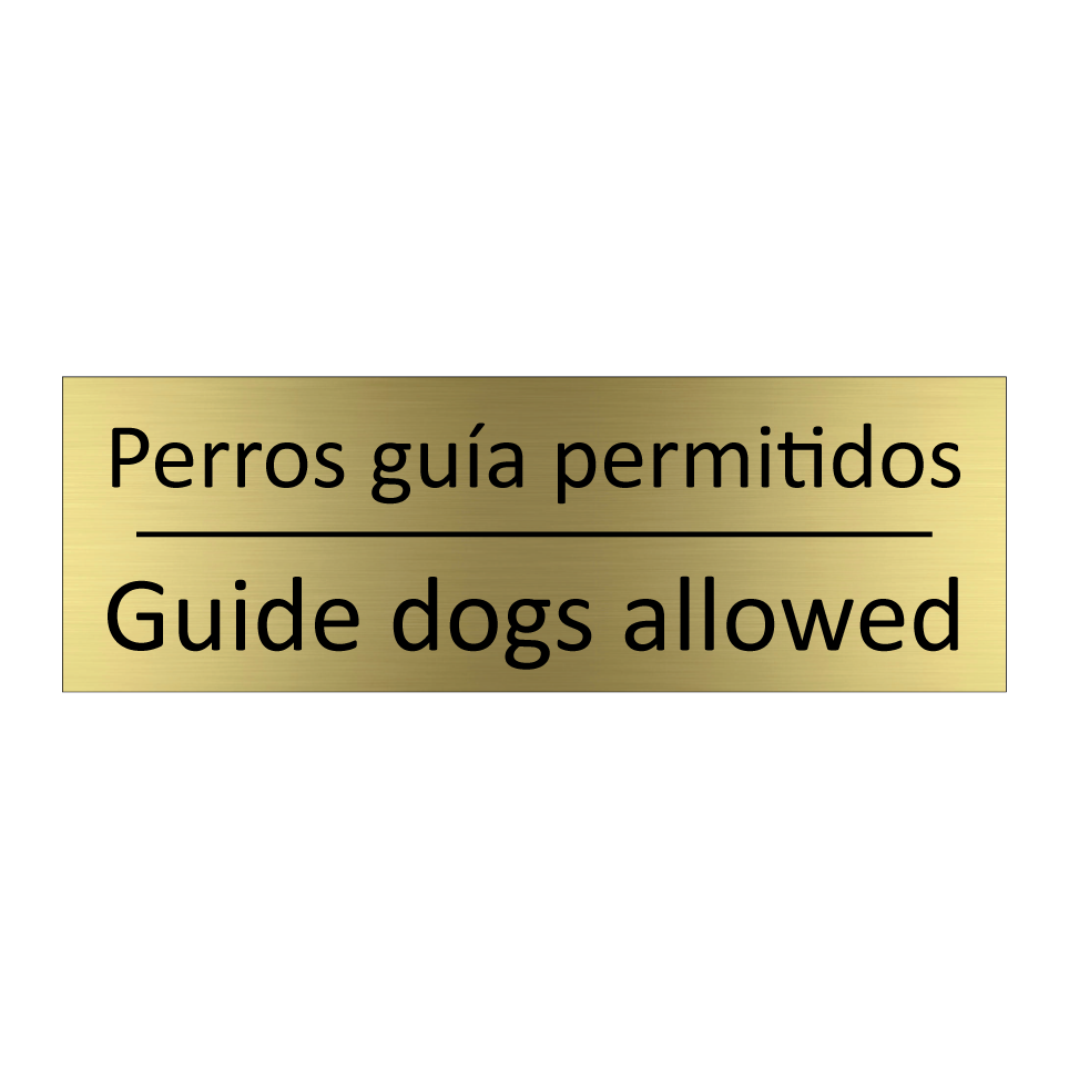 Perros guía permitidos - Guide dogs allowed
