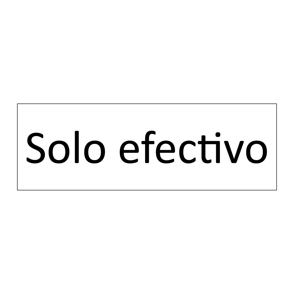 Solo efectivo