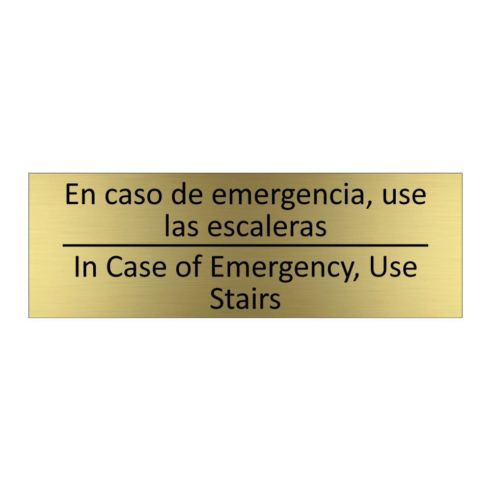 En caso de emergencia, use /.../ - In Case of Emergency, Use /.../