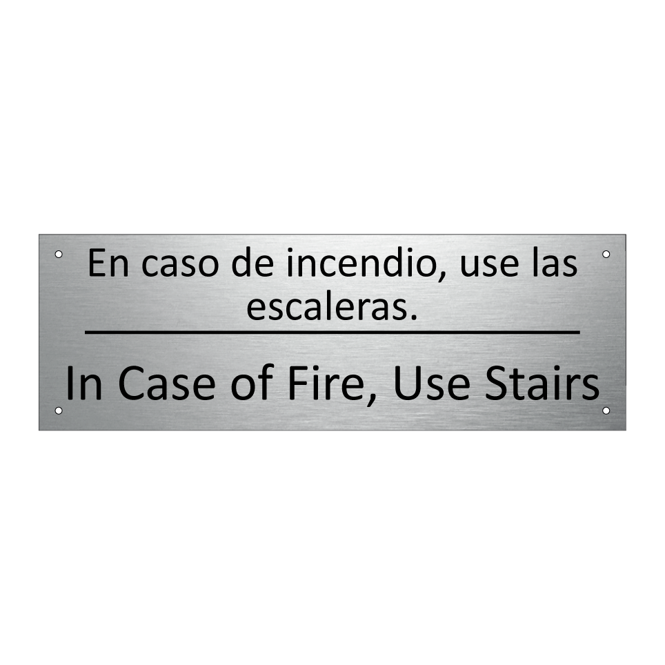 En caso de incendio, use las /.../ - In Case of Fire, Use Stairs