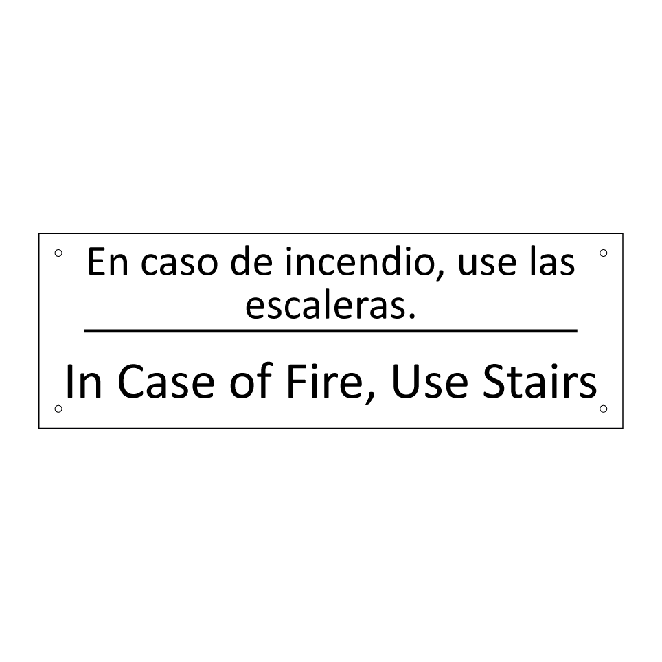 En caso de incendio, use las /.../ - In Case of Fire, Use Stairs