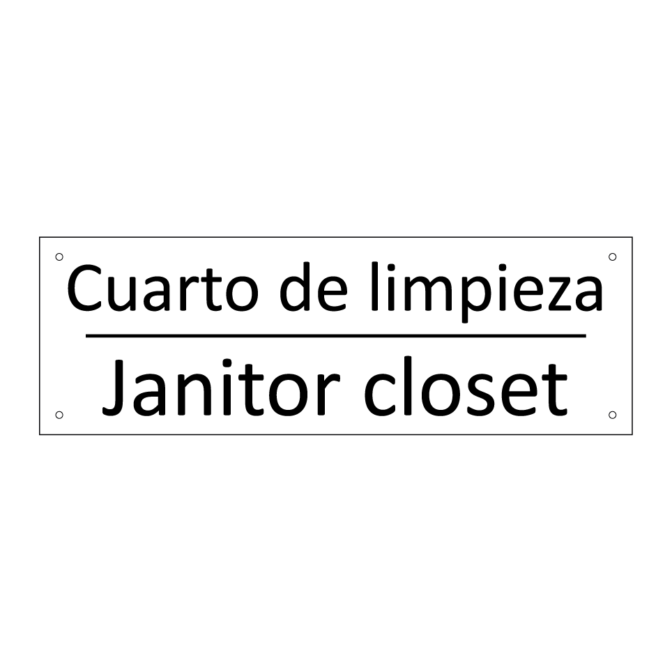 Cuarto de limpieza - Janitor closet