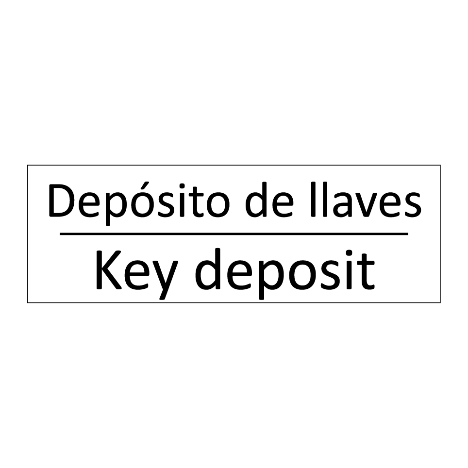 Depósito de llaves - Key deposit