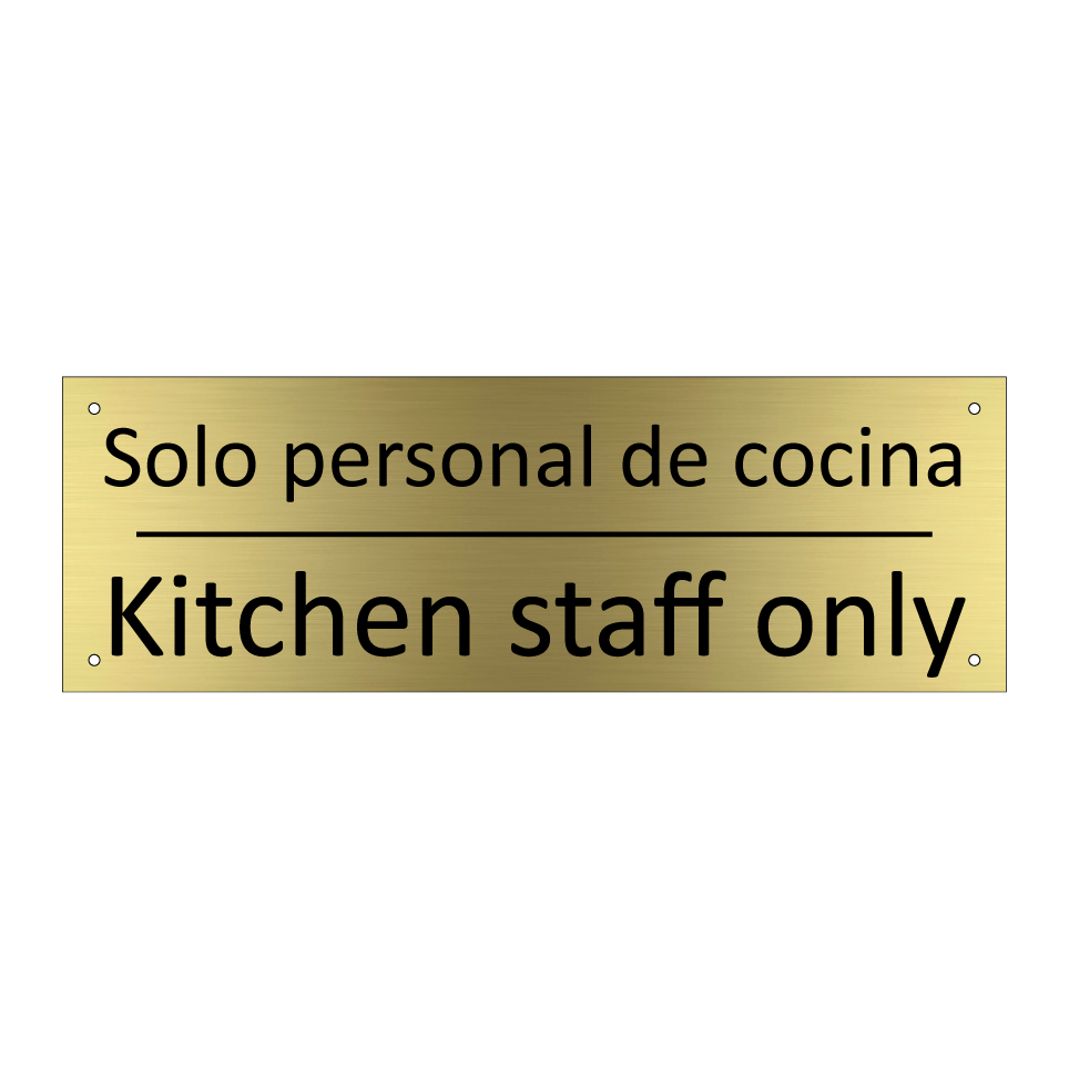Solo personal de cocina - Kitchen staff only