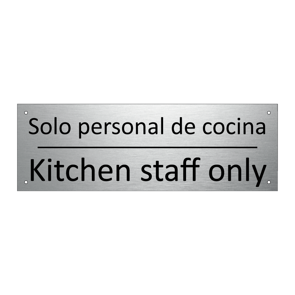 Solo personal de cocina - Kitchen staff only