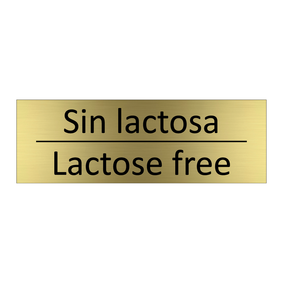 Sin lactosa - Lactose free