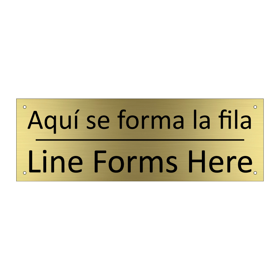 Aquí se forma la fila - Line Forms Here