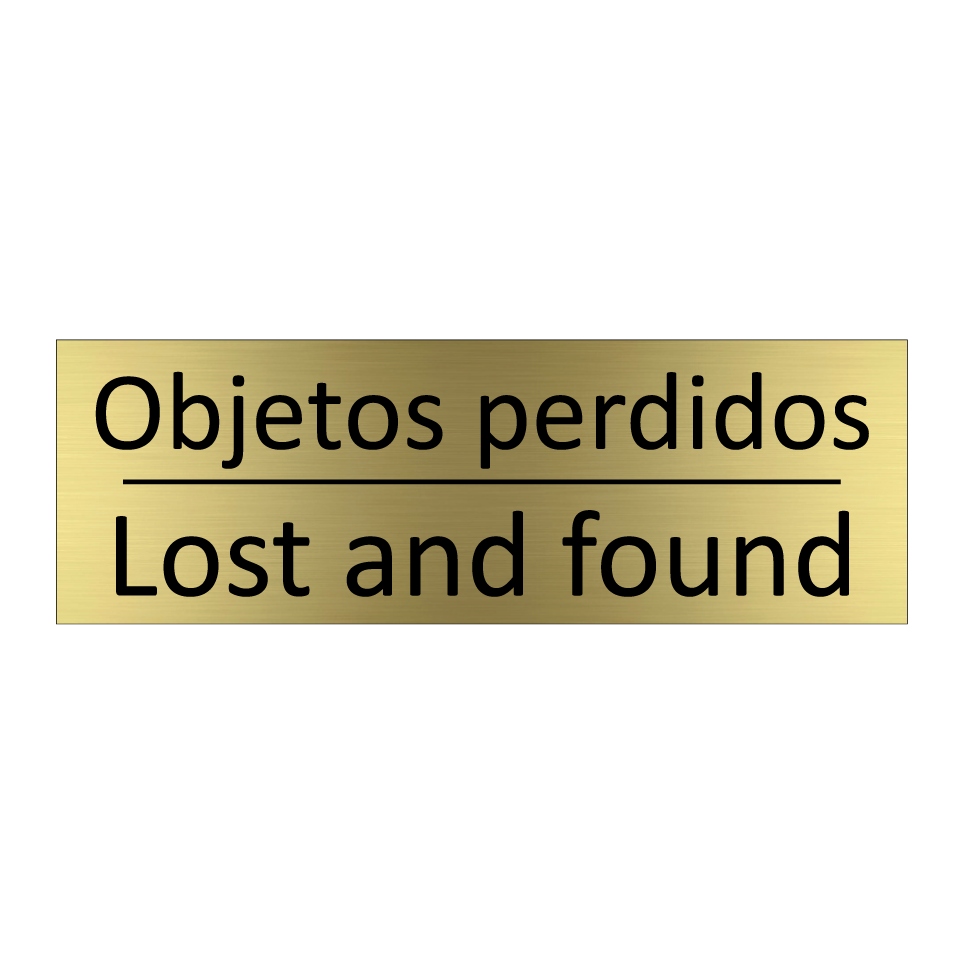 Objetos perdidos - Lost and found
