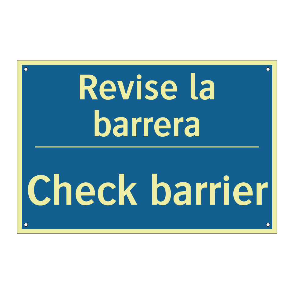 Revise la barrera - Check barrier