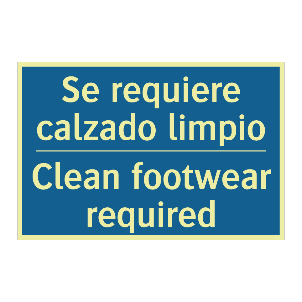 Se requiere calzado limpio - Clean footwear required