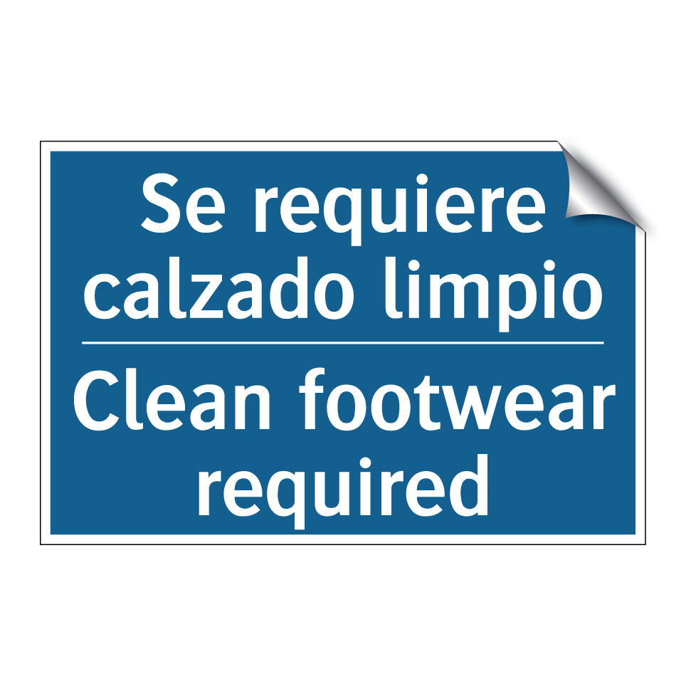 Se requiere calzado limpio - Clean footwear required