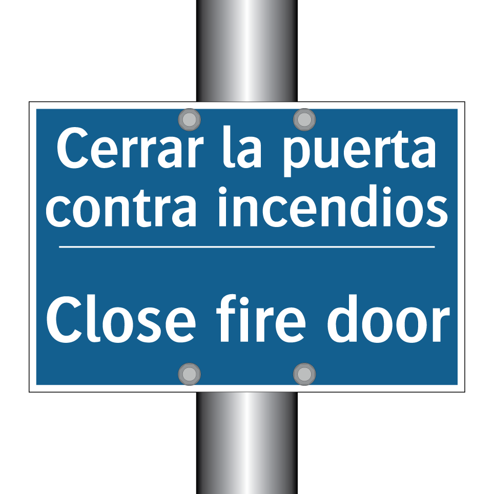 Cerrar la puerta contra incendios /.../ - Close fire door