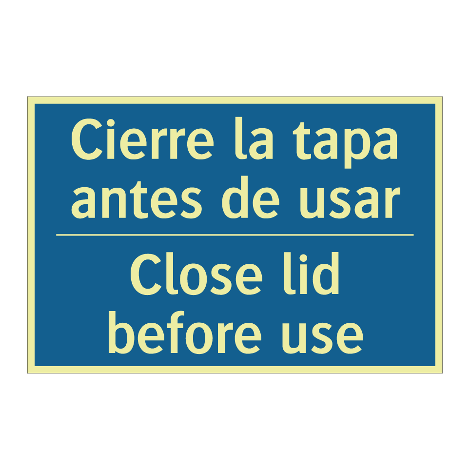 Cierre la tapa antes de usar - Close lid before use