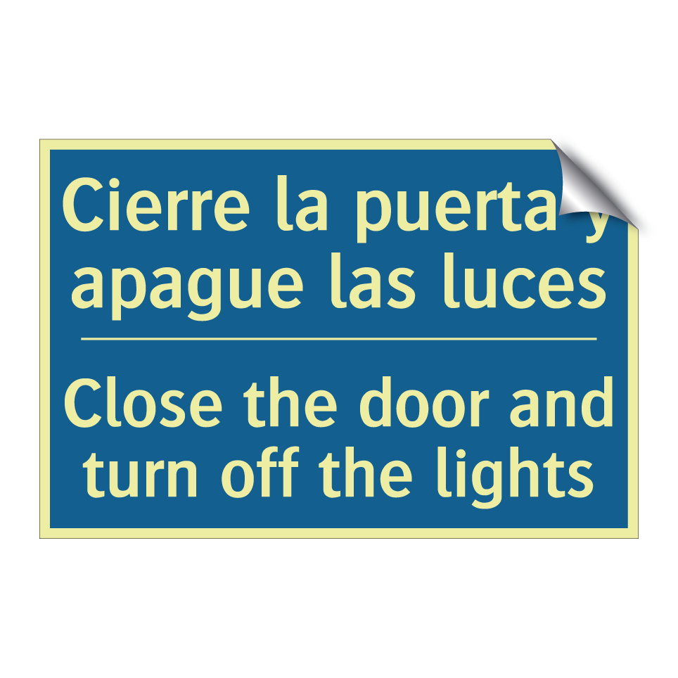 Cierre la puerta y apague las /.../ - Close the door and turn off the /.../
