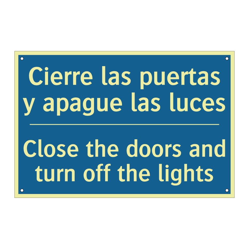 Cierre las puertas y apague las /.../ - Close the doors and turn off the /.../