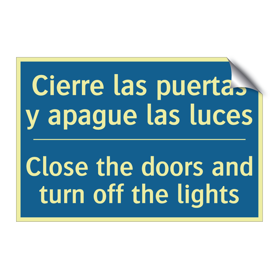 Cierre las puertas y apague las /.../ - Close the doors and turn off the /.../