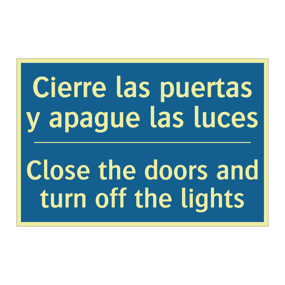 Cierre las puertas y apague las /.../ - Close the doors and turn off the /.../
