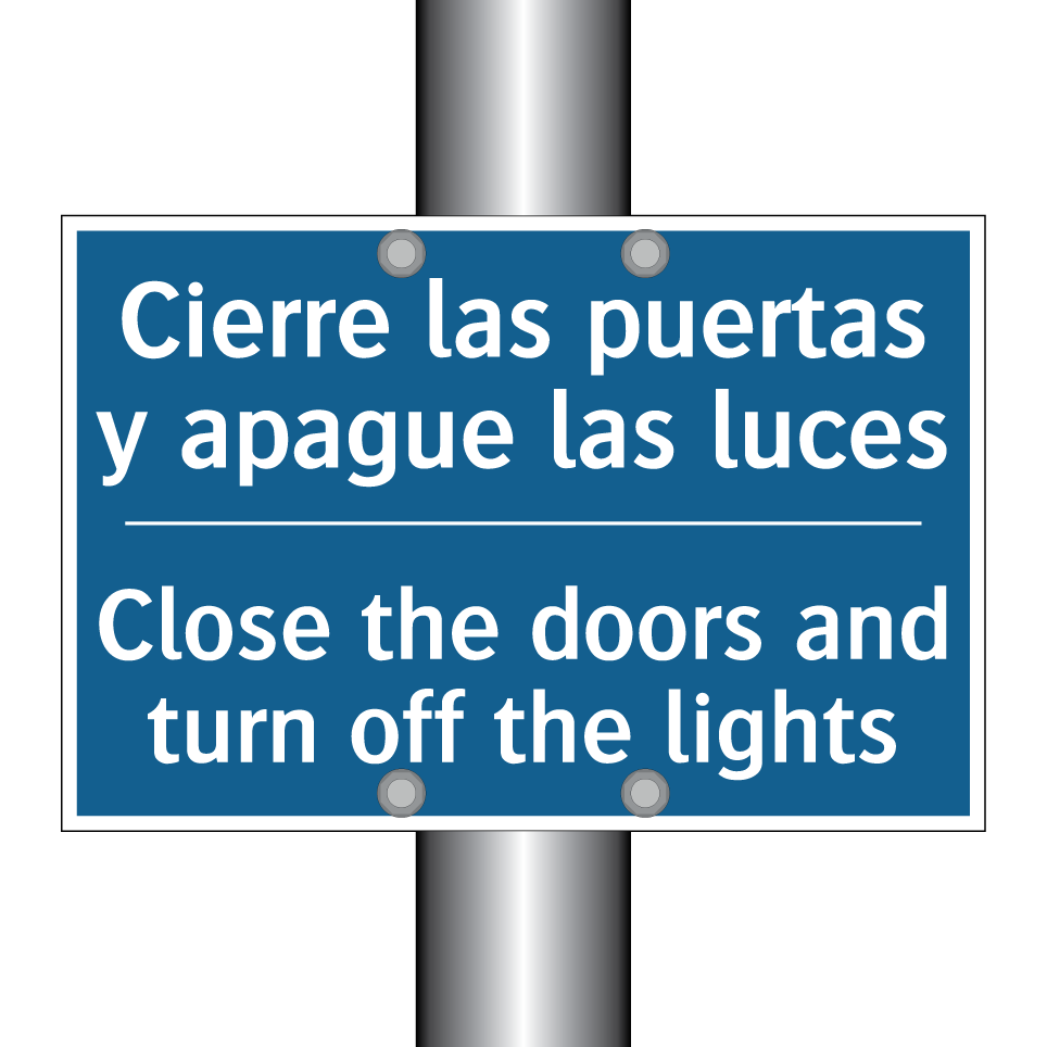 Cierre las puertas y apague las /.../ - Close the doors and turn off the /.../