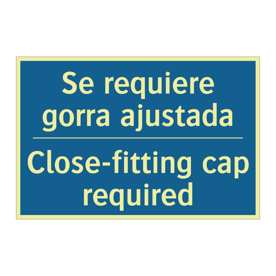 Se requiere gorra ajustada - Close-fitting cap required