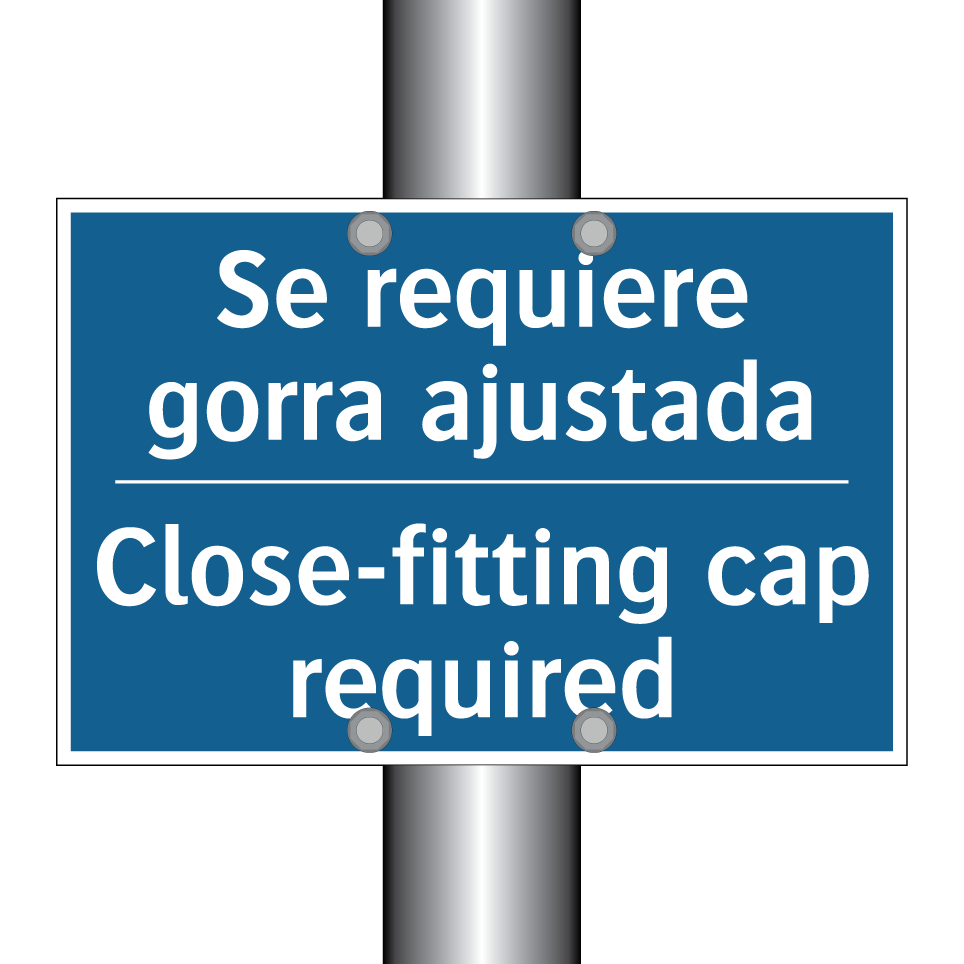 Se requiere gorra ajustada - Close-fitting cap required