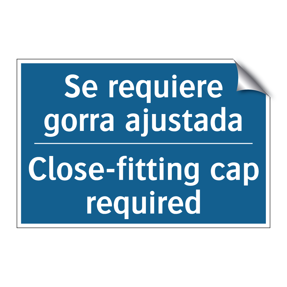 Se requiere gorra ajustada - Close-fitting cap required