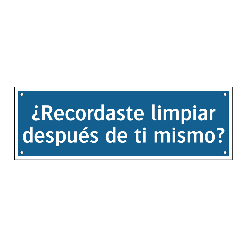 ¿Recordaste limpiar después de ti mismo?