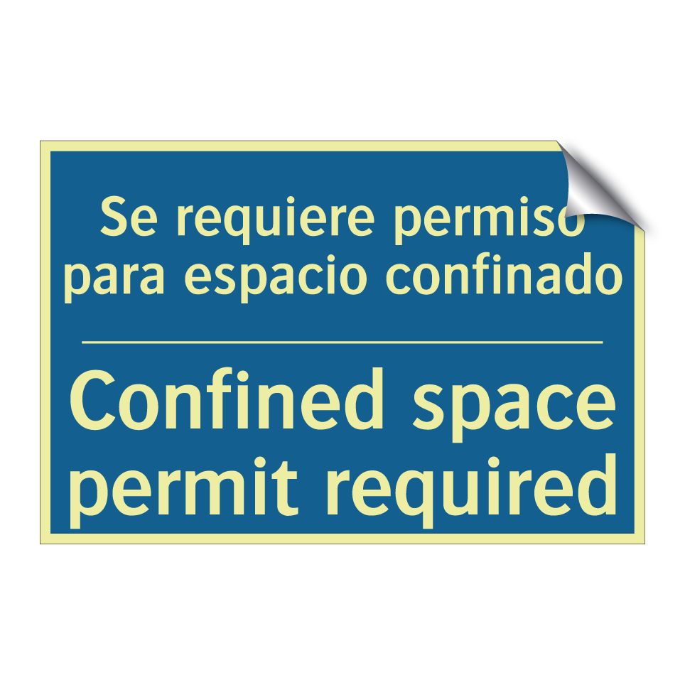 Se requiere permiso para espacio /.../ - Confined space permit required