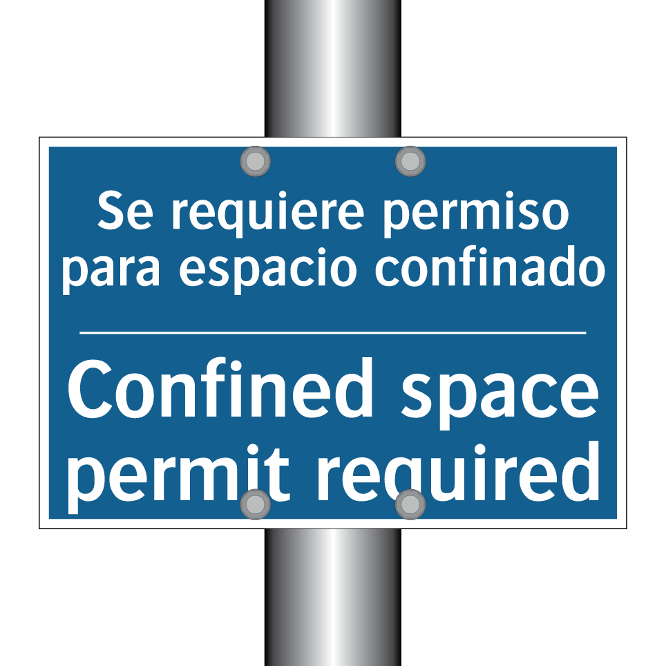Se requiere permiso para espacio /.../ - Confined space permit required