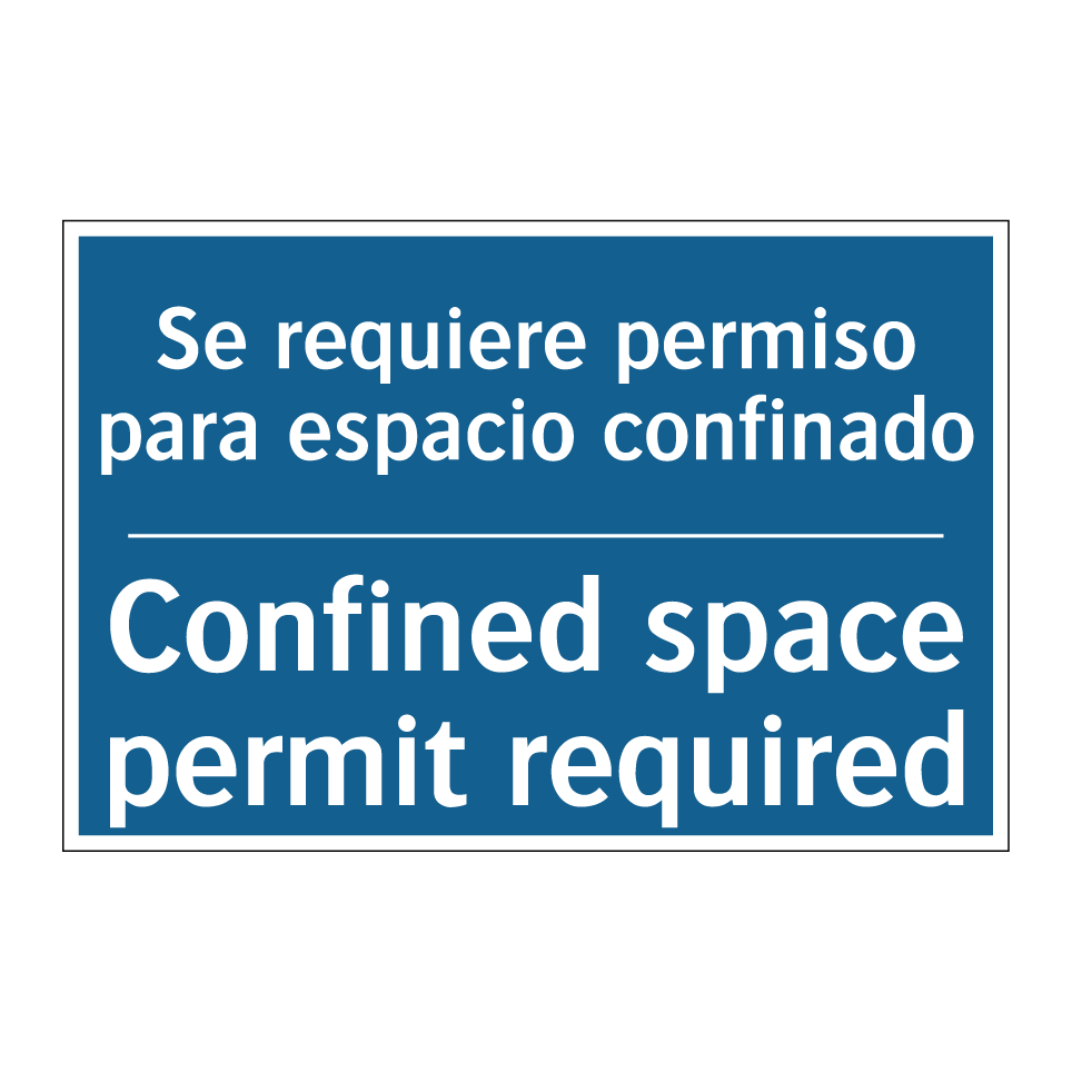 Se requiere permiso para espacio /.../ - Confined space permit required