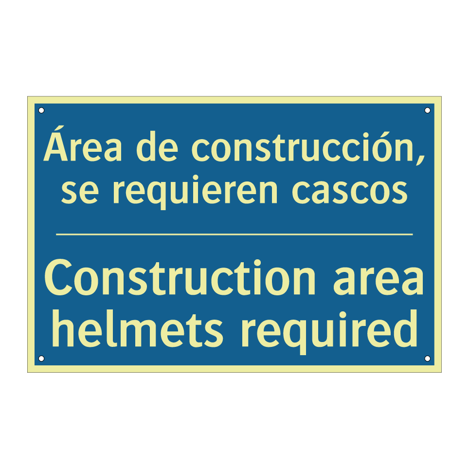 Área de construcción, se requieren /.../ - Construction area helmets required /.../