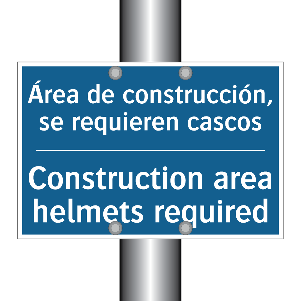 Área de construcción, se requieren /.../ - Construction area helmets required /.../