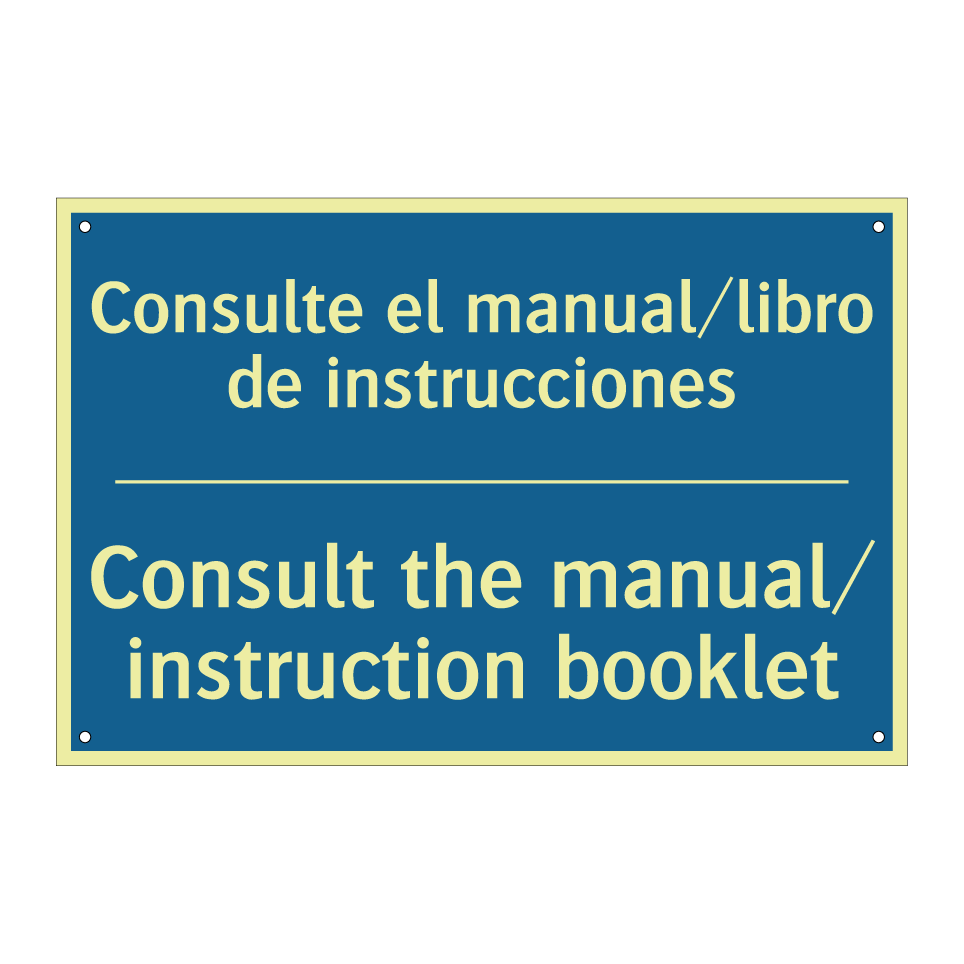 Consulte el manual/libro de instrucciones /.../ - Consult the manual/ instruction /.../
