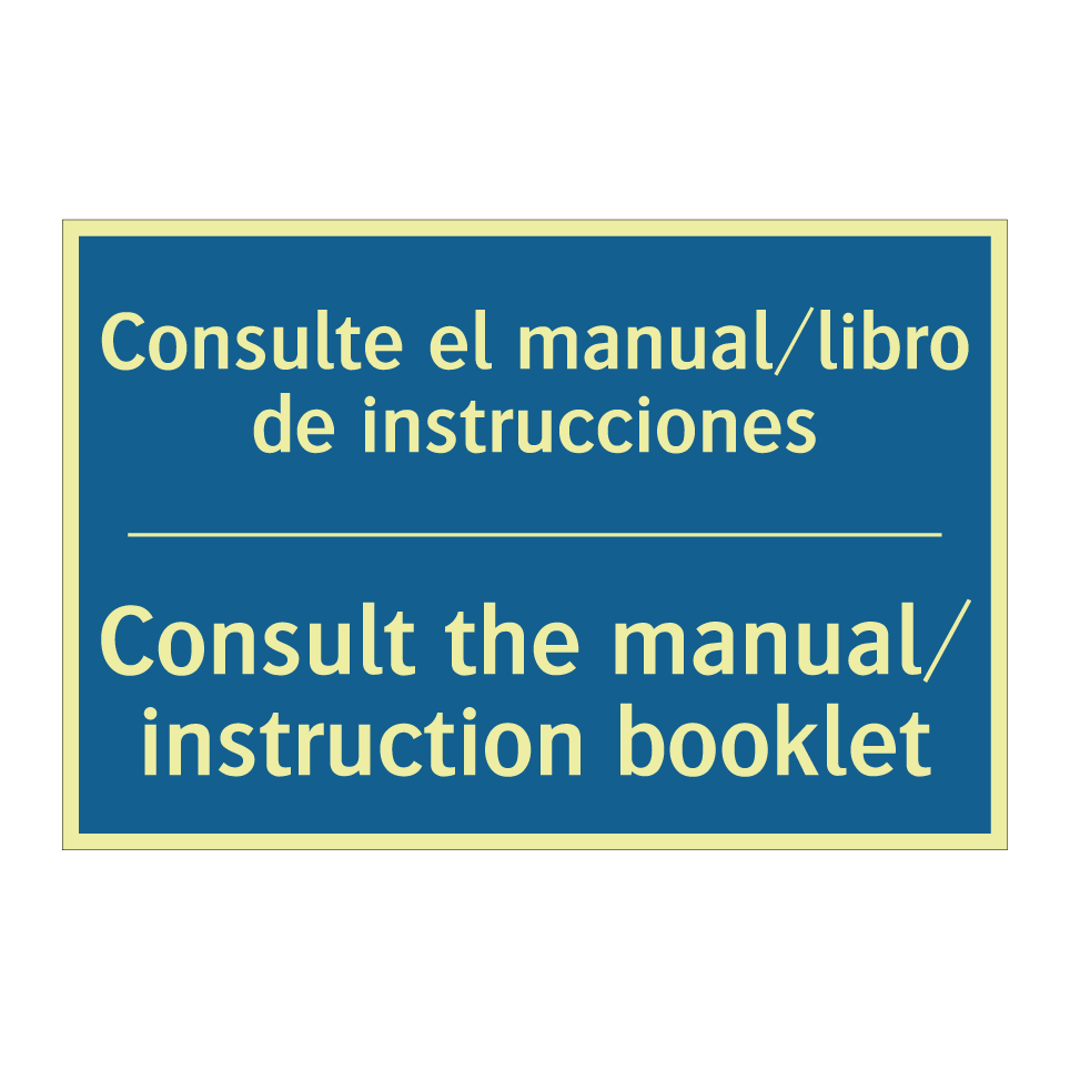 Consulte el manual/libro de instrucciones /.../ - Consult the manual/ instruction /.../