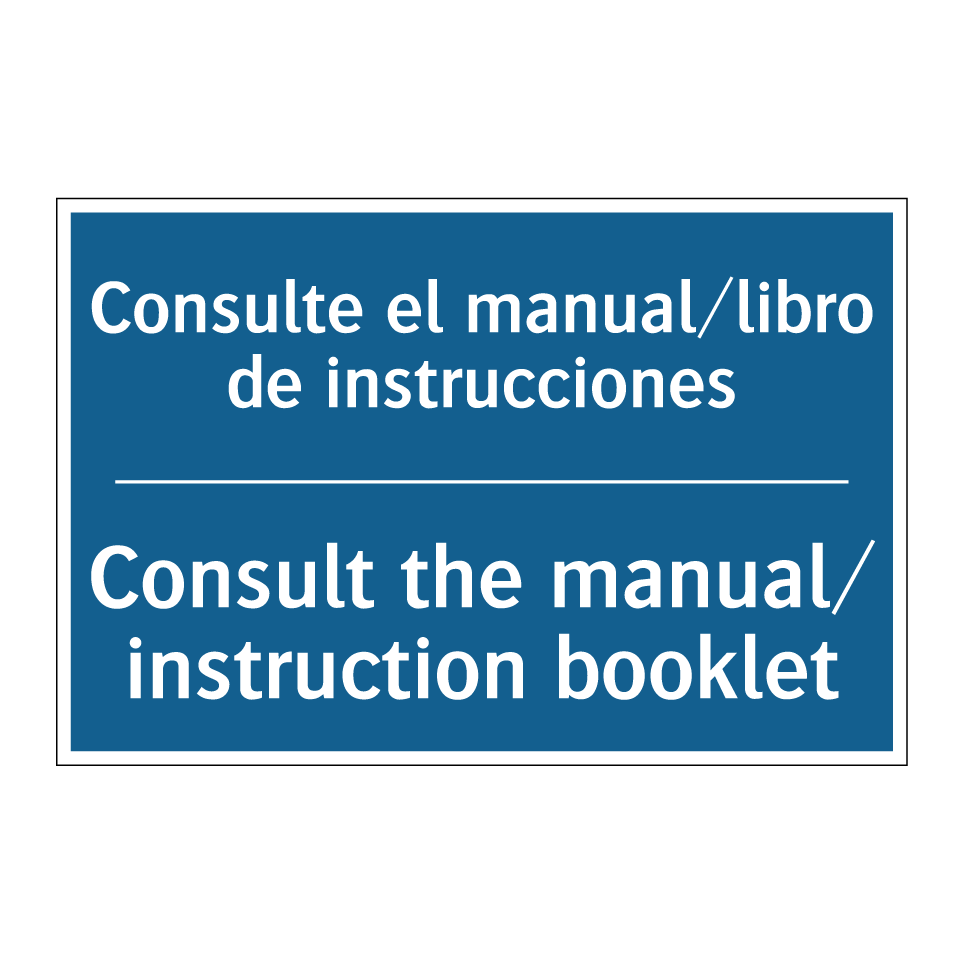 Consulte el manual/libro de instrucciones /.../ - Consult the manual/ instruction /.../