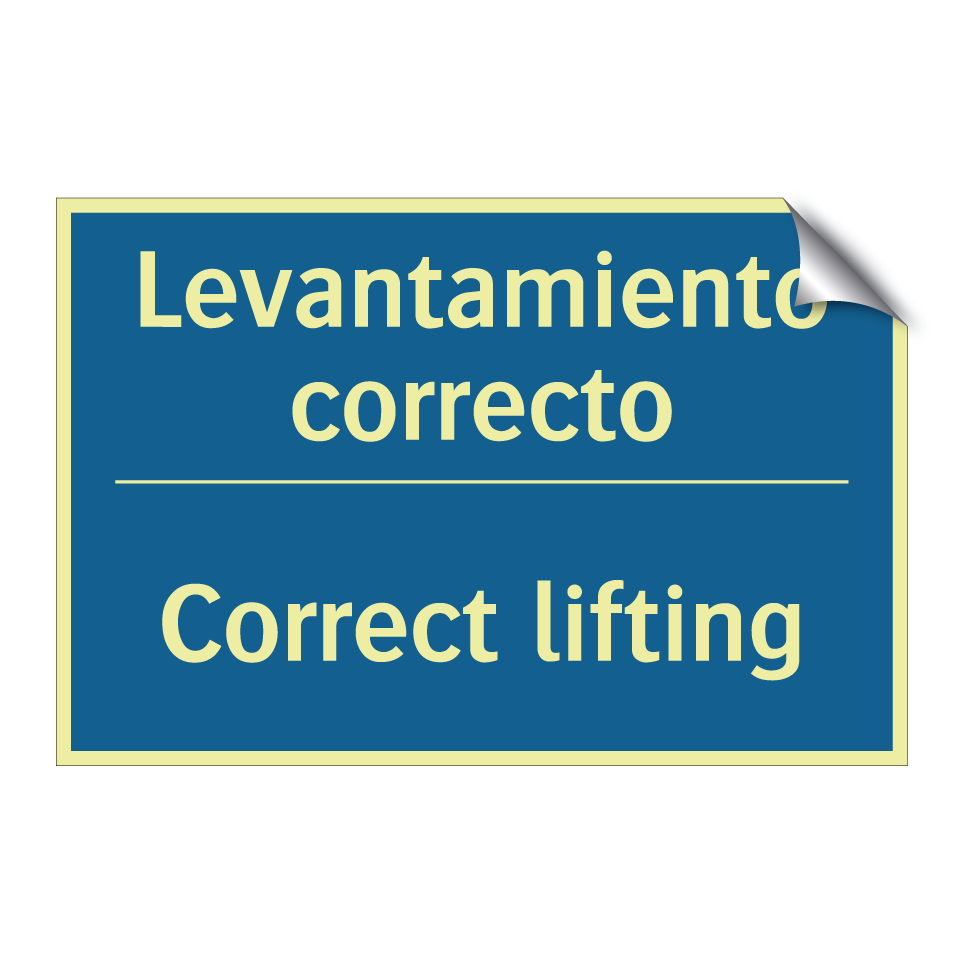 Levantamiento correcto - Correct lifting
