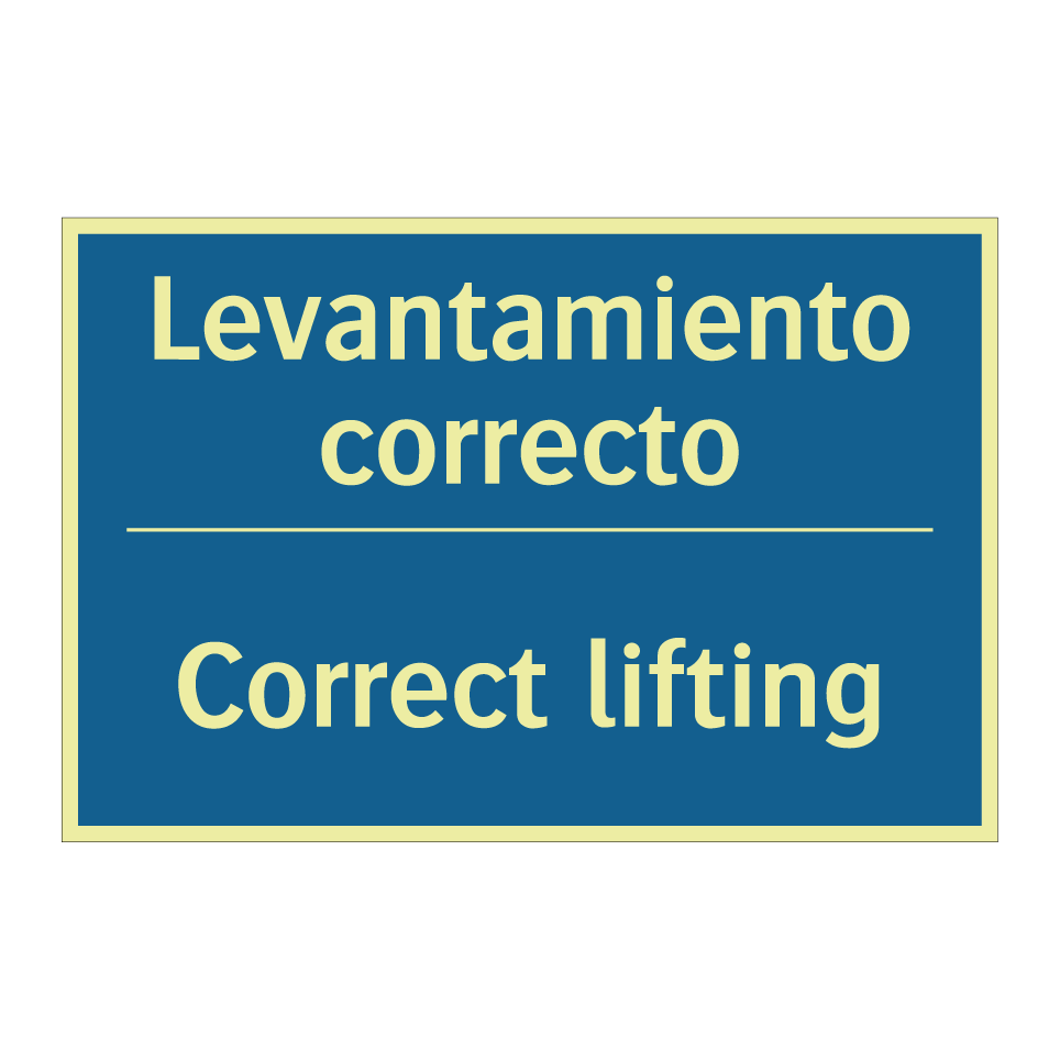 Levantamiento correcto - Correct lifting