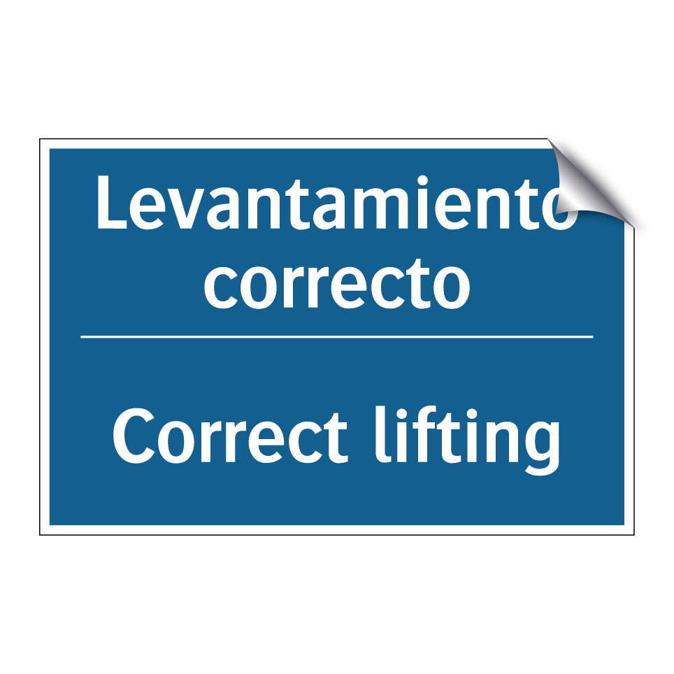 Levantamiento correcto - Correct lifting