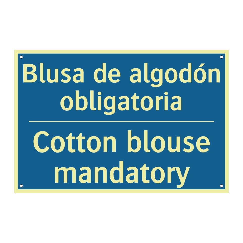 Blusa de algodón obligatoria - Cotton blouse mandatory