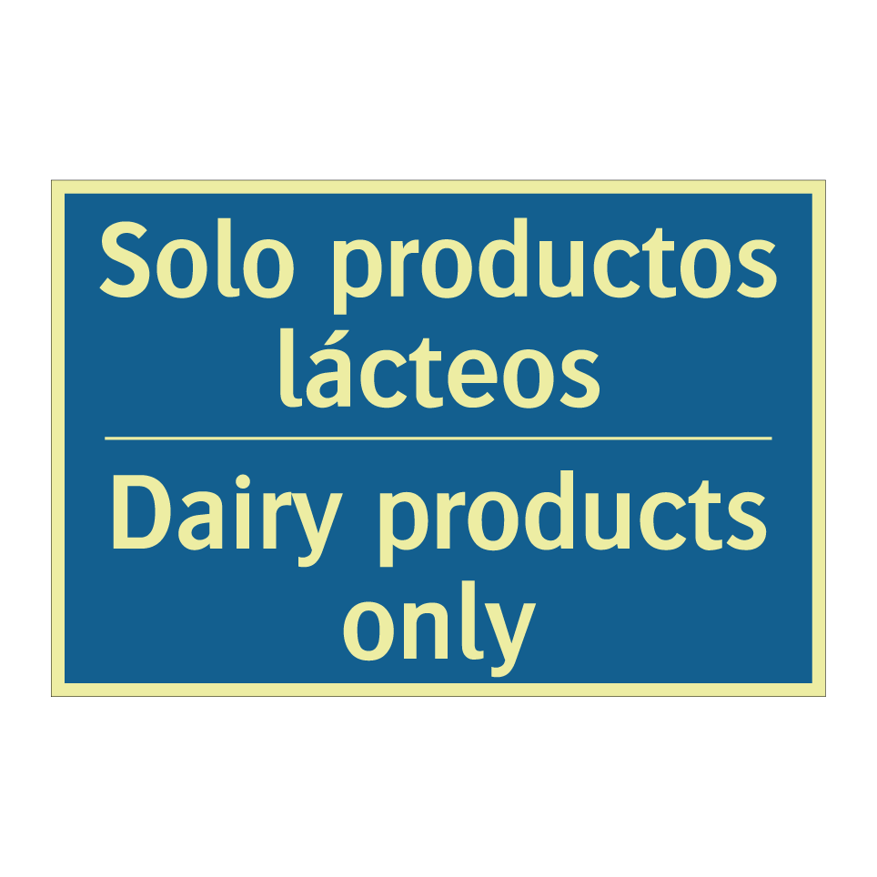 Solo productos lácteos - Dairy products only