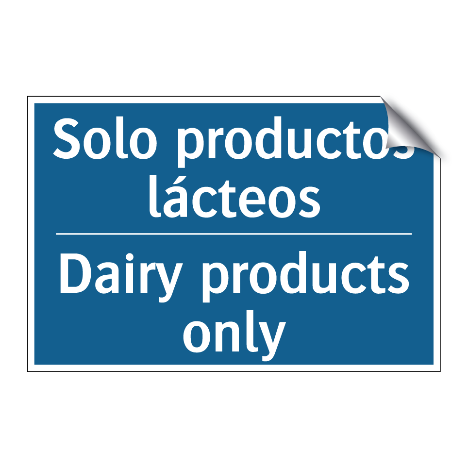 Solo productos lácteos - Dairy products only