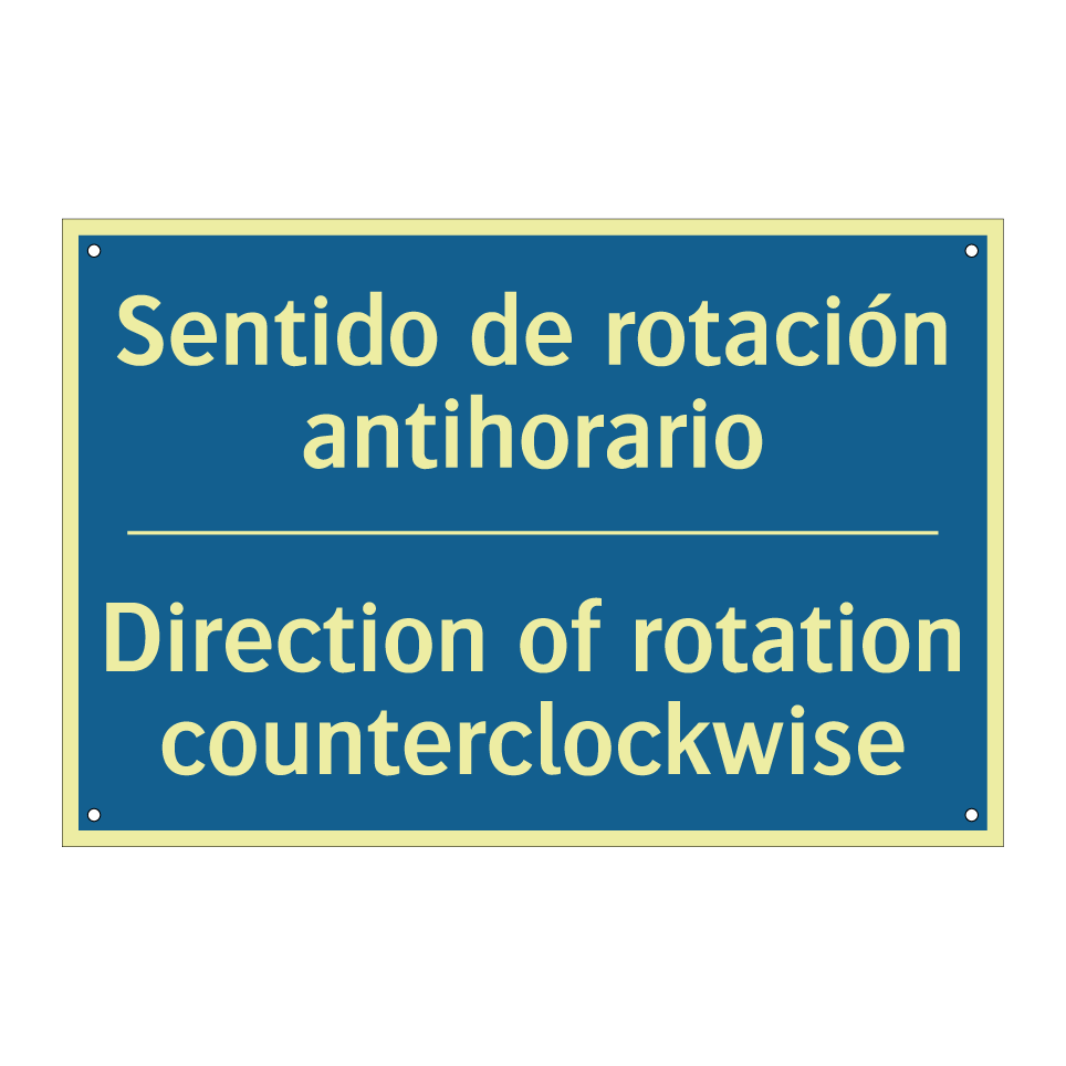 Sentido de rotación antihorario /.../ - Direction of rotation counterclockwise /.../