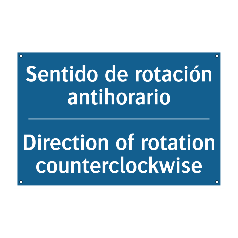 Sentido de rotación antihorario /.../ - Direction of rotation counterclockwise /.../