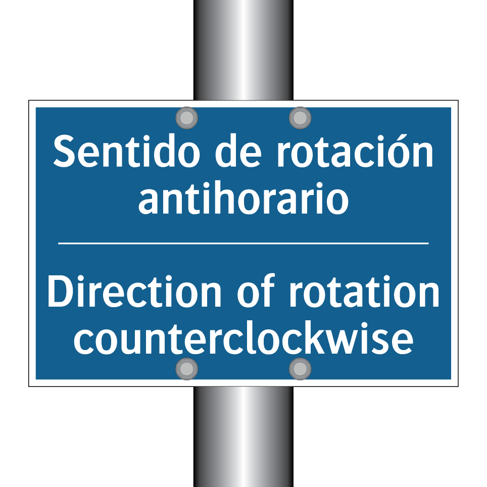 Sentido de rotación antihorario /.../ - Direction of rotation counterclockwise /.../