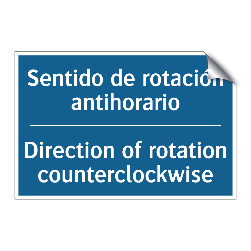 Sentido de rotación antihorario /.../ - Direction of rotation counterclockwise /.../